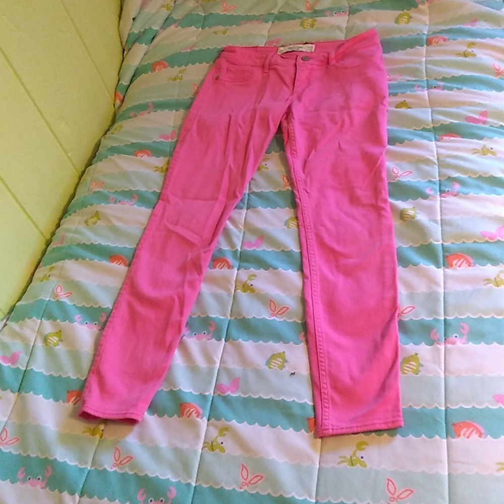 A&F Pink Skinny Jeans